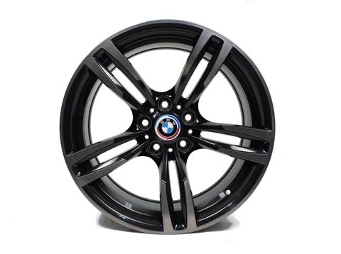 Rear BMW Polished Black M2 M3 M4 19" Wheel OEM 86095 Original 2015-2020 19x10