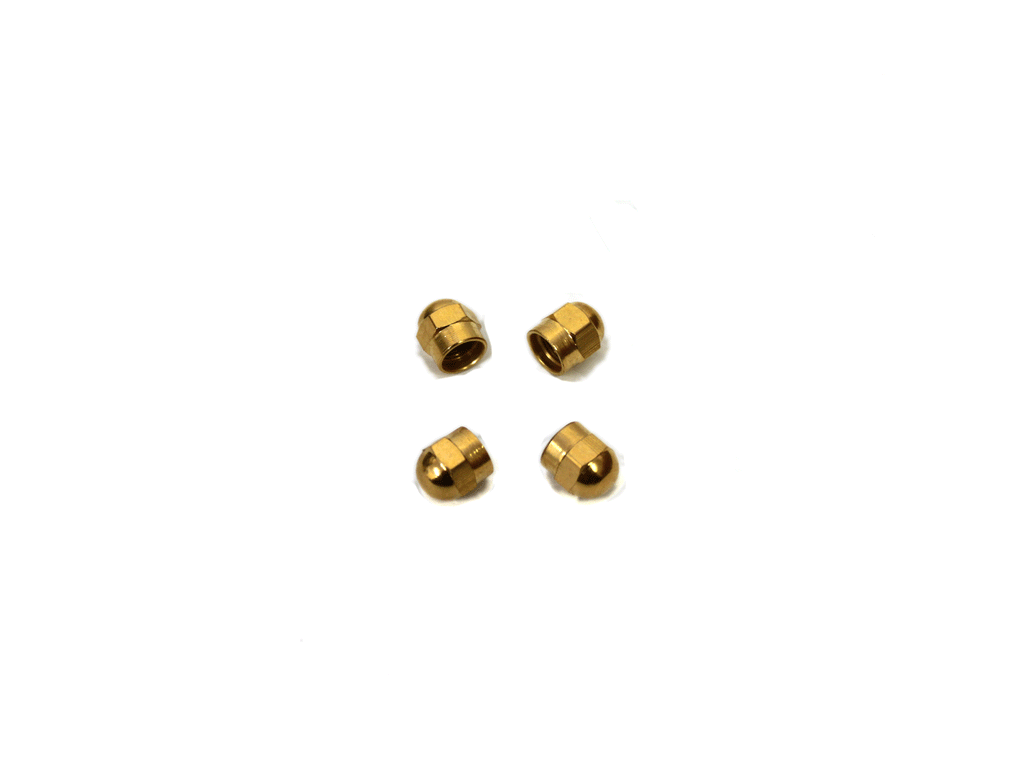 4-Piece Anodized Grenade Valve Stem Cap Set – 24K Gold Finish For Rims, Wheels & Tires, SickSpeed 2016