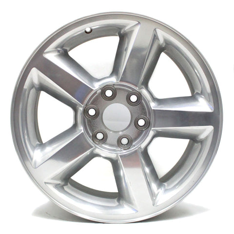 20" CHEVY SILVER TAHOE SUBURBAN SILVERADO 2007 2008 2009 WHEEL OEM 5308 POLISHED