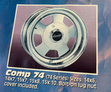 ICW STREETWEAR SUPERIOR COMPOSITE 74 SERIES WHEELS CHROME HEX NUT CENTER CAP