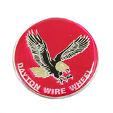 DAYTON WIRE WHEEL EMBLEM EAGLE MAGENTA ONE (1)
