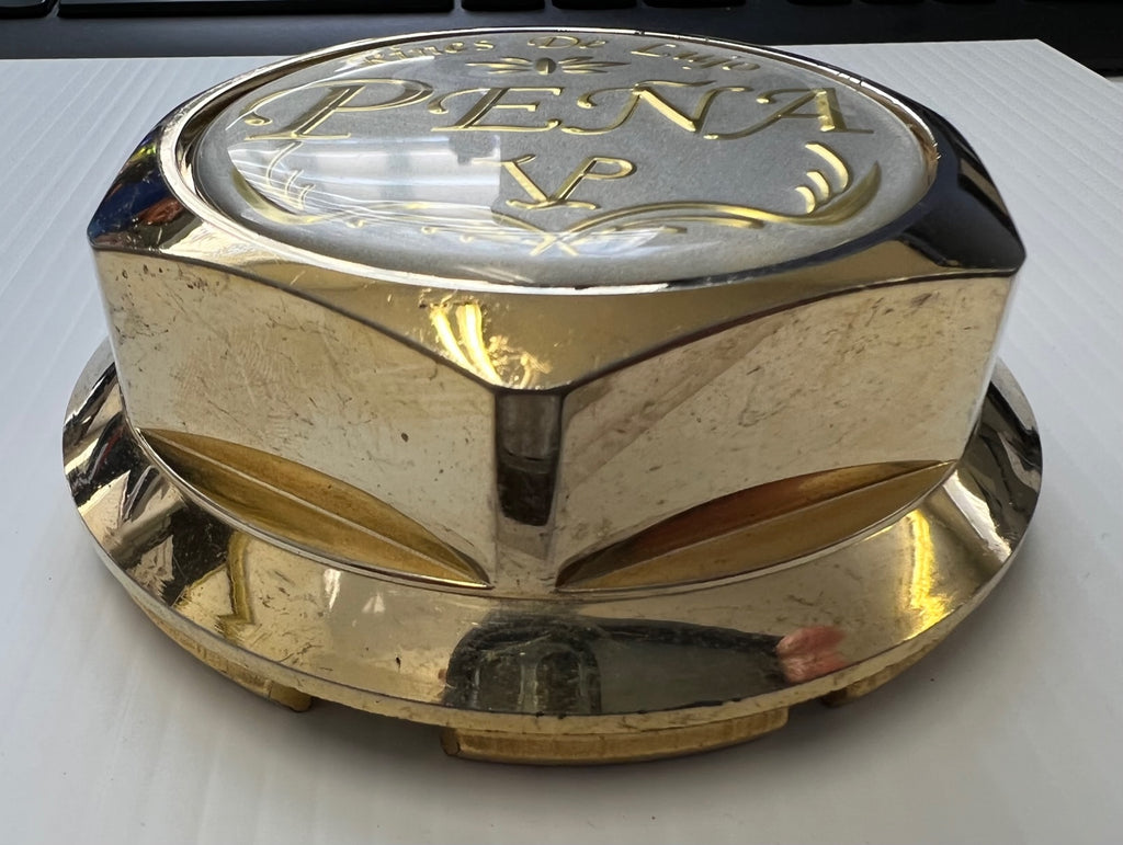 Gold Hex Nut Center Cap Prime Wheel Rines de Lujo Pena 28H San