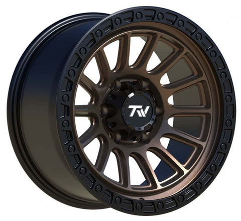 17" TW Wheels Rims T22 Off Road Matte Black Bronze 6 lugs Trucks