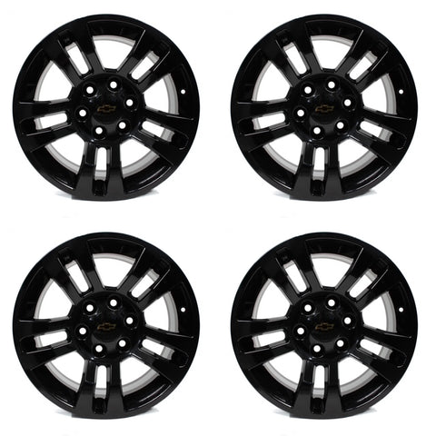 18x8.5 GMC Chevy Tahoe Silverado Sierra Suburban Black OEM 5646 Wheels 18"