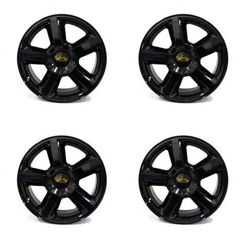20" Chevrolet Silverado Tahoe Black OEM Wheels 5308 Rims 2007-2019 Set of 4