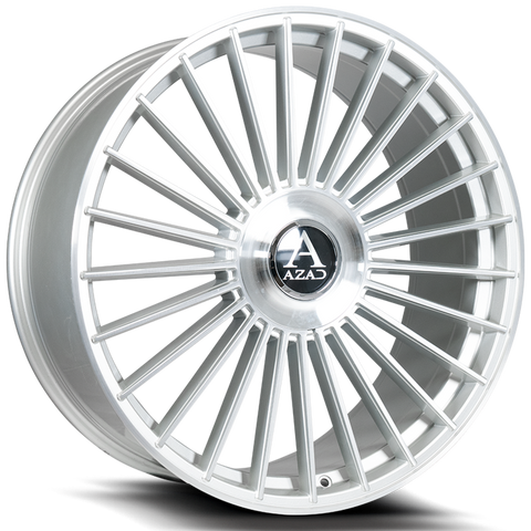22" Azad Az25 Brushed Silver 22x10.5