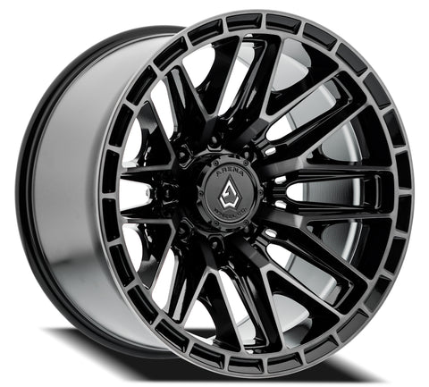 20x10 Arena Wheel A114 Battle Gloss Black W/ Machined DDT Face and Lip Rims