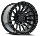 17" Arena Wheel A101 Mesa Satin Black Center with Gloss Black Lip