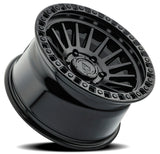 17" Arena Wheel A101 Mesa Satin Black Center with Gloss Black Lip