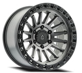 17" Arena Wheel A101 Mesa Gunmetal Center with Satin Black Lip
