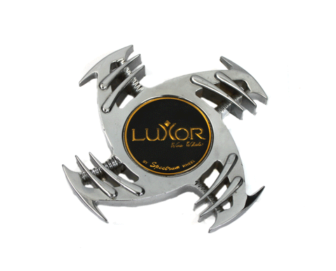 Luxor Wire Wheel Chrome Spinner 4 Wing Used