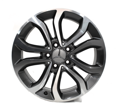 Mercedes Benz Machined Gray C-Class C200 C300 Wheel 17" Original 85367 Rim OEM