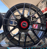 17X8 Versus VS22 Gloss Black Red Cap 5x100/114.3 Set of 4