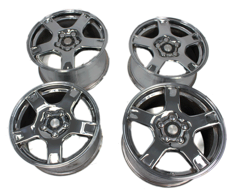 Corvette C5 1997 1998 1999 Chrome 17x8.5 18x9.5 Staggered Wheels 9592524 9592525