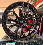 17X7.5 Versus VS55 Gloss Black 5x4.5/114.3 Set of 4