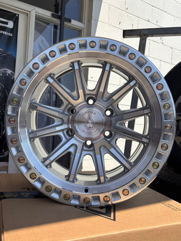 17X9 Arena Wheel A103 Mission Gloss Silver Machined