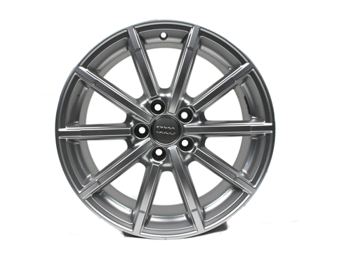 18x8 Audi A4 Wheel Silver 10 spoke OEM 58956 5x112 18" Rim 2014-2016