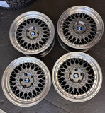 17X8 BMW BBS Style Wheels Gunmetal Machined Lip 5x120 Set of 4