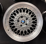 17X8 BMW BBS Style Wheels Gunmetal Machined Lip 5x120 Set of 4