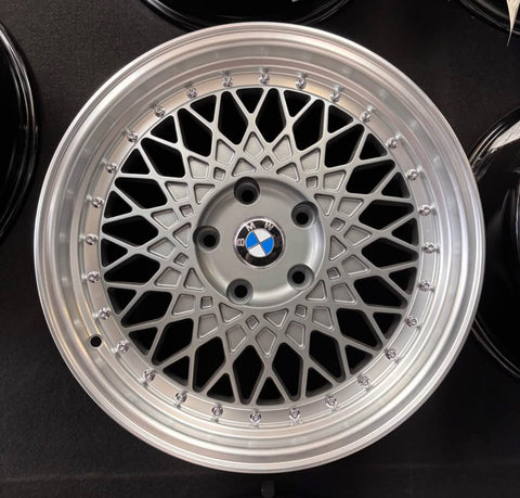 17X8 BMW BBS Style Wheels Gunmetal Machined Lip 5x120 Set of 4
