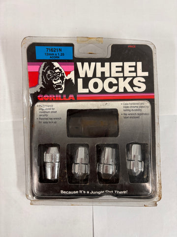 Gorilla Acorn Chrome Wheel Locks 71621N 12mm x 1.25 Thread Size