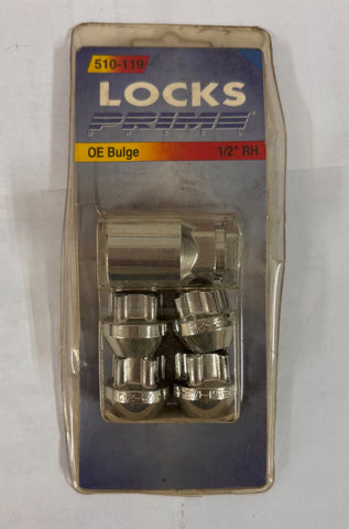 Wheel Locks Open Ended Bulge Acorn 1/2-20 by Prime Wheel