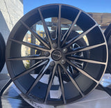 Inovit Torque Wheels 20x8.5 20x10 Black Machined Face Dark Tint Satin