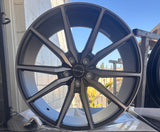 Inovit Frixion 5 Wheels 20x8.5 20x10 Black Machined Face Milled Ball Cut Dark Tint Satin