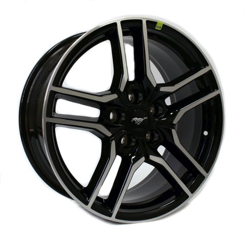 18" Ford Mustang 2018 2019 2021 Wheel Rim Black Machine OEM 10157