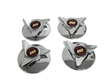 LA WIRE DIAMOND LUXOR ROADSTER CENTER CAPS BOLT ON 3 BAR FLUTED SPINNERS
