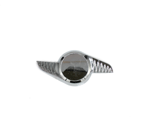 2 BAR CHROME SPINNER LA WIRE WHEEL CENTER CAP BOLT ON RIGHT