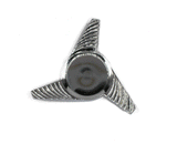 3 BAR CHROME SPINNER WIRE WHEEL CENTER CAP BOLT ON