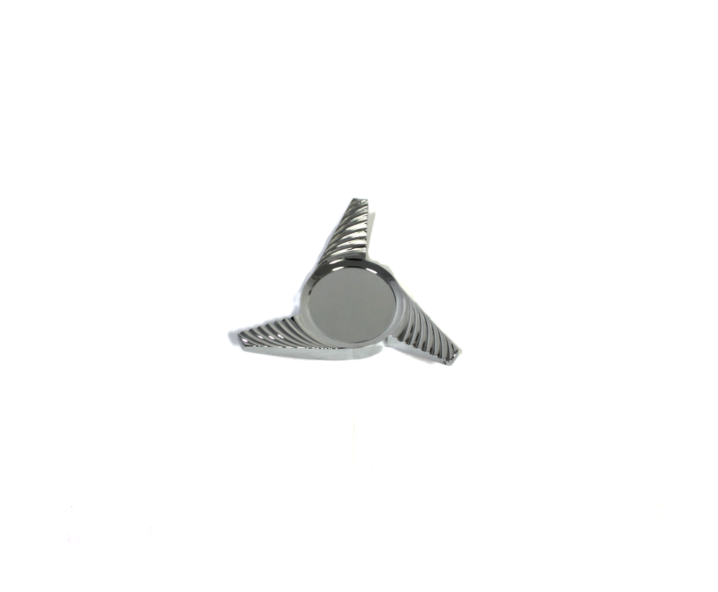 Bolt-On Chrome Spinner Wire Wheels Center Caps – 3-Prong, Fits Multiple 5-lug & 4-lug Patterns – New Old Stock