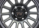 17" TW Wheels Rims T22 Off Road Matte Black Gunmetal Face Chevy GMC Nissan