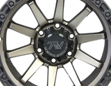 17" TW Wheels Rims T21 Off Road Matte Black Gunmetal 6 lugs Trucks Set of 4
