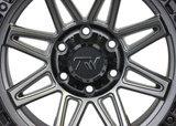 17" TW Wheels Rims T23 Vector Off Road Matte Black Gunmetal 6 lugs Set of 4