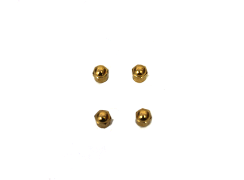 Wire Wheel Gold Plated 24K Valve Stem Caps ONLY Set of 4