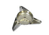 3 BAR CHROME SPINNER LA WIRE WHEEL CENTER CAP BOLT