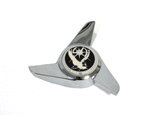3 BAR CHROME SPINNER LA WIRE WHEEL CENTER CAP BOLT NEW