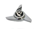 3 BAR CHROME SPINNER LA WIRE WHEEL CENTER CAP BOLT
