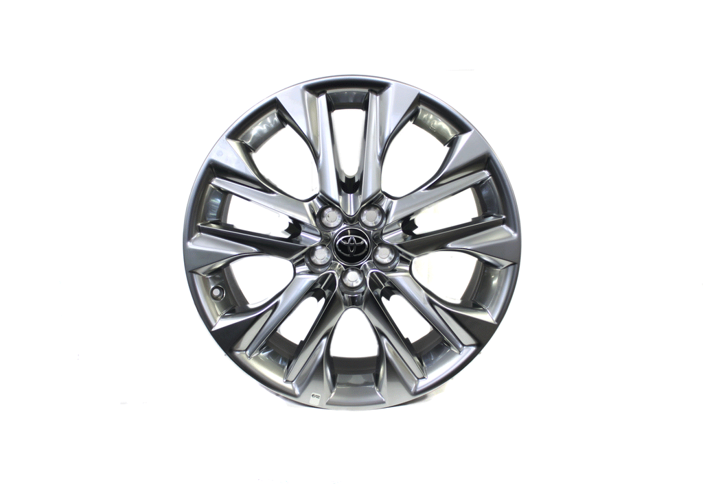 thumbnail image 2 of 18" Aluminum Alloy Replacement Wheel Rim For 2020-2024 Toyota Highlander - Machine Charcoal Finish, 5x4.5" Bolt Pattern 2 of 14