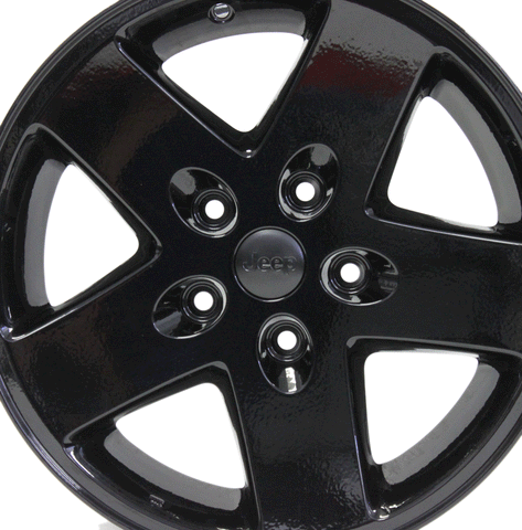17" Wheel Jeep Wrangler Factory OEM 9074 Gloss Black Rim