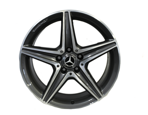 18" Front Mercedes Benz AMG Wheel E-Class E300 E400 E450 Machined Gray OEM 85538