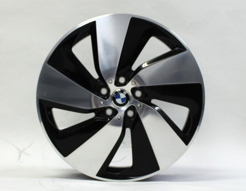 19" Wheel Rear BMW i3 Factory OEM 86172 Machine Black 2014-2021 Rim