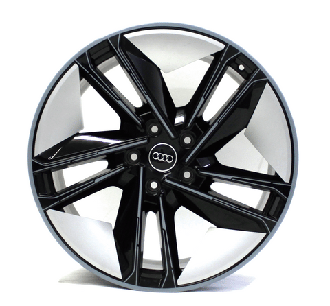 21" Front Wheel Audi E-Tron GT 2022 2023 2024 Factory OEM Black Silver 4J3601025