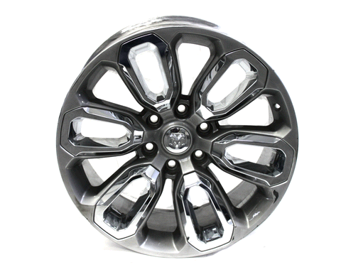 20" Wheel Dodge Ram 1500 2021-2023 Gray Chrome Inserts Factory OEM 2677