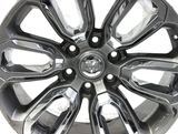 20" Wheel Dodge Ram 1500 2021-2023 Gray Chrome Inserts Factory OEM 2677