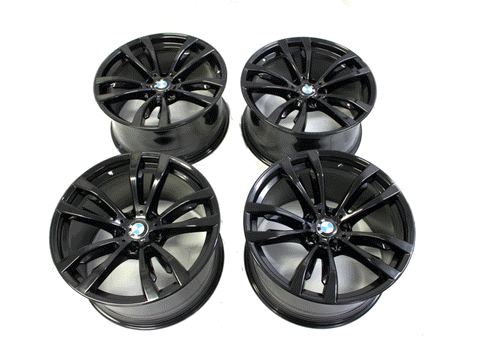 20" Wheels BMW X5 X6 Staggered Original Factory OEM 86053 86058 Black Set 4