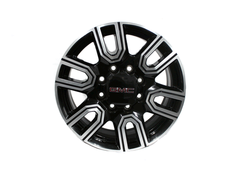 20" GMC Sierra Chevy Silverado Wheel Factory OEM 5950 Machined Black 2020-2024