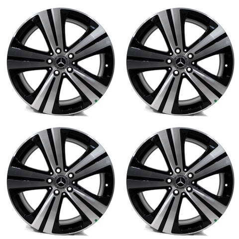 Mercedes Benz GLE-Class 20-23 Black Machined 19" Wheel OEM 96856 19x8 Set